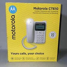 Telefone com fio Motorola CT610 com secretária eletrônica e bloqueio avançado de chamadas comprar usado  Enviando para Brazil