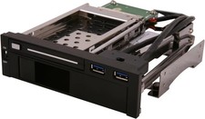 Usado, Rack de disco rígido móvel para compartimento de 5,25" suporta unidades de 3,5" e 2,5" com USB 3.0 extra comprar usado  Enviando para Brazil