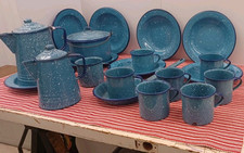 Vintage blue enamelware for sale  Shipping to Ireland