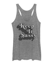 $22 Chin Up Vestuário Cinza Urze 'Keep It Sassy' Racerback Tank Tamanho XXL Novo sem etiquetas, usado comprar usado  Enviando para Brazil