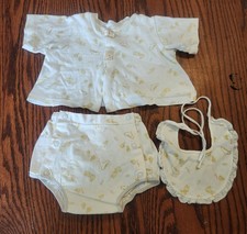 Conjunto de três peças vintage Carters Baby 100% algodão babador forrado superior capa de fralda  comprar usado  Enviando para Brazil