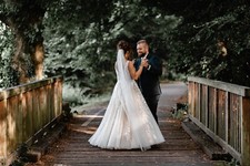 Hochzeitskleid linie ivory gebraucht kaufen  Gladbeck