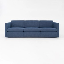 Sofá smoking 2018 Charles Pfister para Knoll três lugares com estofamento de tecido azul comprar usado Sofá smoking 2018 Charles Pfister para Knoll três lugares com estofamento de tecido azul comprar usado  Enviando para Brazil