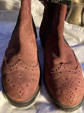 Maroon suede chelsea for sale  LONDON