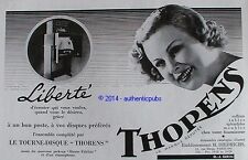 Publicite thorens tourne d'occasion  Cires-lès-Mello