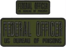 Patches bordados 4x10 2x5 gancho nas costas FEDERAL OFFICER US BUREAU OF PRISON comprar usado  Enviando para Brazil