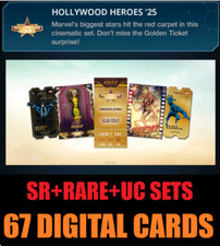 Usado, HOLLYWOOD HEROES 25 SR + CONJUNTO RARO + UC 67 CARTÕES DIGITAIS - COLEÇÃO TOPPS MARVEL comprar usado  Enviando para Brazil