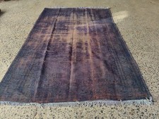 Tapete turco vintage 6,1x9,3 pés desgastado feito à mão tapete de lã tons roxos comprar usado  Enviando para Brazil