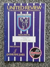 Football programme rossendale for sale  CHESTERFIELD