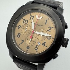 Relógio de quartzo masculino Emporio Armani 100m aço preto cronógrafo analógico nova bateria comprar usado  Enviando para Brazil
