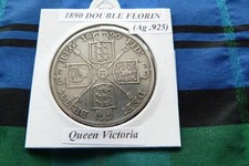 1890 double florin for sale  WIMBORNE