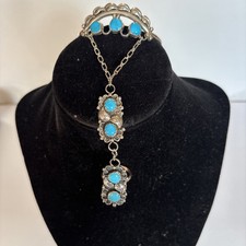 Antigo Navajo Pulseira de Prata Esterlina Escravo Turquesa 5" Anel Tamanho 6-1/2 Assinado comprar usado Antigo Navajo Pulseira de Prata Esterlina Escravo Turquesa 5" Anel Tamanho 6-1/2 Assinado comprar usado  Enviando para Brazil