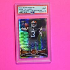 2012 Topps Chrome $79 Brandon Weeden refrator de prisma novato automático RC #d/50, PSA 9 comprar usado  Enviando para Brazil