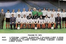 Fulham 1972 team for sale  DEESIDE