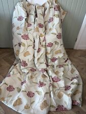 Neutral floral curtains for sale  LIVERSEDGE