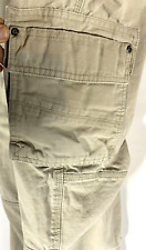 Calça cargo cáqui masculina 38Wx27L solta rip stop trabalho desgastado construção rancho comprar usado  Enviando para Brazil