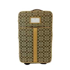 Bolsa de transporte Coach Travel mala bege PVC couro 59x35x20cm usada comprar usado  Enviando para Brazil