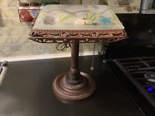 Luminária de mesa COOL vintage bronze banqueiros vidro fosco gravado abajur inclinável comprar usado  Enviando para Brazil