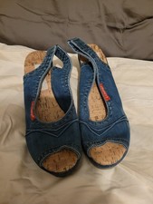 Lanqier sandalen keilabsatz gebraucht kaufen  Elterlein, Scheibenberg