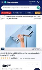 Grohe grohtherm 2000 d'occasion  Noisy-le-Grand