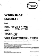 Triumph workshop service for sale  Lexington