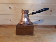 Cafeteira turca de cobre vintage com cabo de madeira ~ decoração retrô vintage  comprar usado  Enviando para Brazil