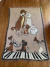 Cobertor de tapeçaria Disney tecido vintage Aristocats Marie Duchess O'Malley FALHAS, usado comprar usado  Enviando para Brazil