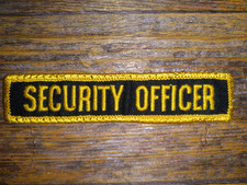 Security officer patch for sale  Sandpoint