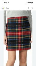 Mini-saia feminina J Crew Holiday Stewart tartan xadrez lurex brilho tamanho 6 comprar usado  Enviando para Brazil