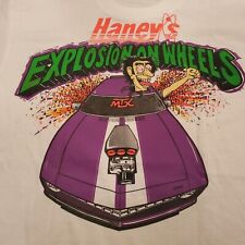 Camiseta vintage anos 90 MTX áudio carro desenho animado grande L subwoofer subamplificador som Haneys comprar usado  Enviando para Brazil
