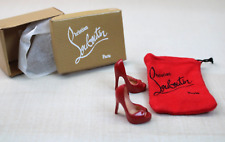 Sapatos de boneca Christian Louboutin Barbie etiqueta dourada vermelho peep-toes salto agulha comprar usado  Enviando para Brazil