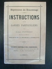 Popineau répression braconnag d'occasion Popineau répression braconnag d'occasion  Tréguier