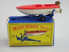 48b Sports Boat & Trailer - 30342 Matchbox Regular Wheels Lesney, usado comprar usado  Enviando para Brazil
