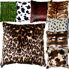 Capa almofada luxuosa pele sintética e Velboa animal dispersão macia serve para 18 x 18 comprar usado  Enviando para Brazil