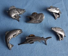 Pewter fish pin for sale  SPALDING