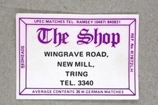 Etiqueta Matchbox The Shop Wingrave Road New Mill Tring Hertfordshire MK809, usado comprar usado  Enviando para Brazil