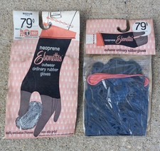 2 pares de luvas de neoprene vintage Ebonettes preto e rosa médio Pioneer borracha novo na embalagem comprar usado  Enviando para Brazil