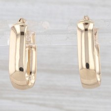 Usado, Nuevo Pendientes Aro Ovalados 14k Oro Amarillo Snap Superior Postes Pequeño Aros comprar usado  Enviando para Brazil