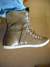 Tênis CONVERSE ALL-STAR COURO MARROM SLIM FOLDOVER TAMANHO MASCULINO 10 FEMININO 12 BOTAS  comprar usado  Enviando para Brazil