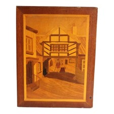 Vintage wooden marquetry for sale  PONTYCLUN