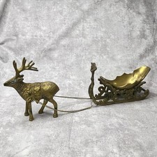 Brass reindeer santa for sale  Waco