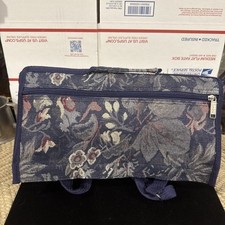 Tapeçaria floral sacola de viagem para compras com rodas dobrável 21"EUC comprar usado  Enviando para Brazil