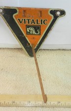 ANTIGO VITALIC Gancho de Loja de Pneus de Bicicleta Placa de Exibição de Garagem Motocicleta Bicicleta! comprar usado  Enviando para Brazil