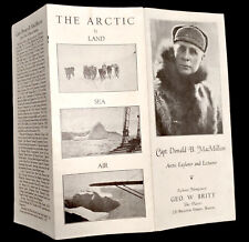 Arctic Explorer Capt Donald B MacMillan c 1932 Tri-Fold Lantern Slide Lecture comprar usado  Enviando para Brazil