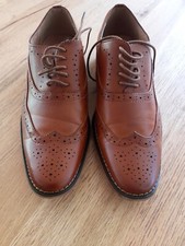 Lederschuhe braun 1x gebraucht kaufen  Bad Ditzenbach