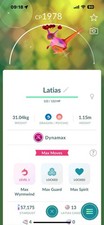 Pokémon Go Shiny Latias Dynamax poeira registrada no comércio 20k comprar usado  Enviando para Brazil