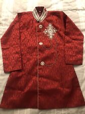 Red sherwani jacket for sale  Shipping to Ireland