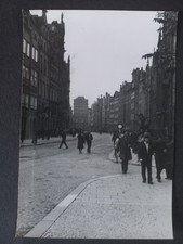 Używany, Stare zdjęcie Polska Gdańsk Długi Targ Brama Zielona scena uliczna lata 50. na sprzedaż  Wysyłka do Poland