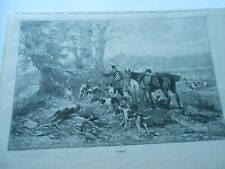 Gravure 1893 chasse d'occasion  La Verpillière