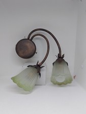 COPPIA Di APLIQUE OTTONE E VETRO DI MURANO ITALIAN DESIGN, usado comprar usado  Enviando para Brazil